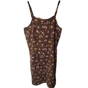 Btween Brown Floral Cami Dress, Soft, Girls size 12